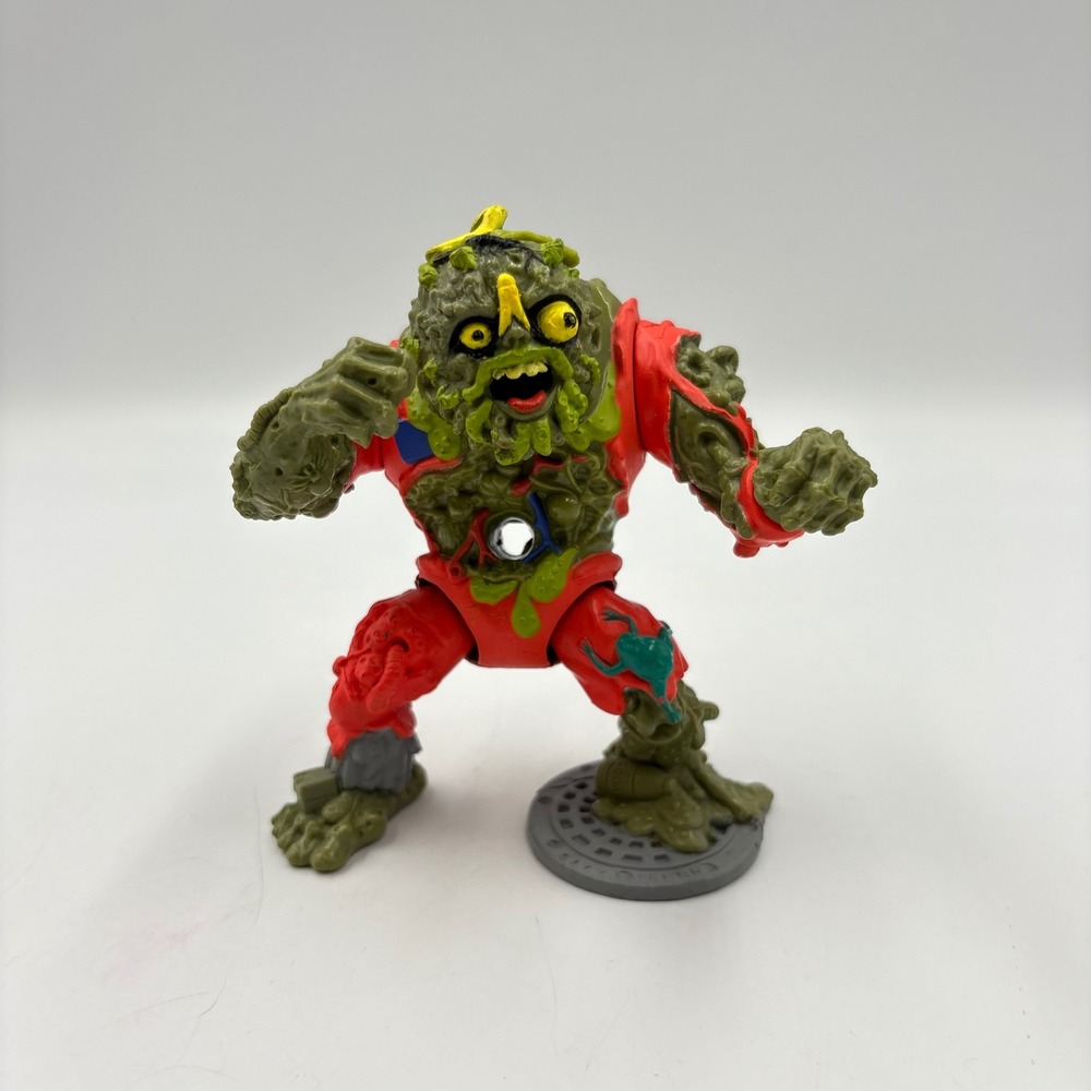 Playmates TMNT Muckman Action Figure 1990 Vintage Mutant Ninja Turtles Green Red